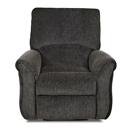 Transitional Power Reclining Chair with Pillow Top Flared Arms